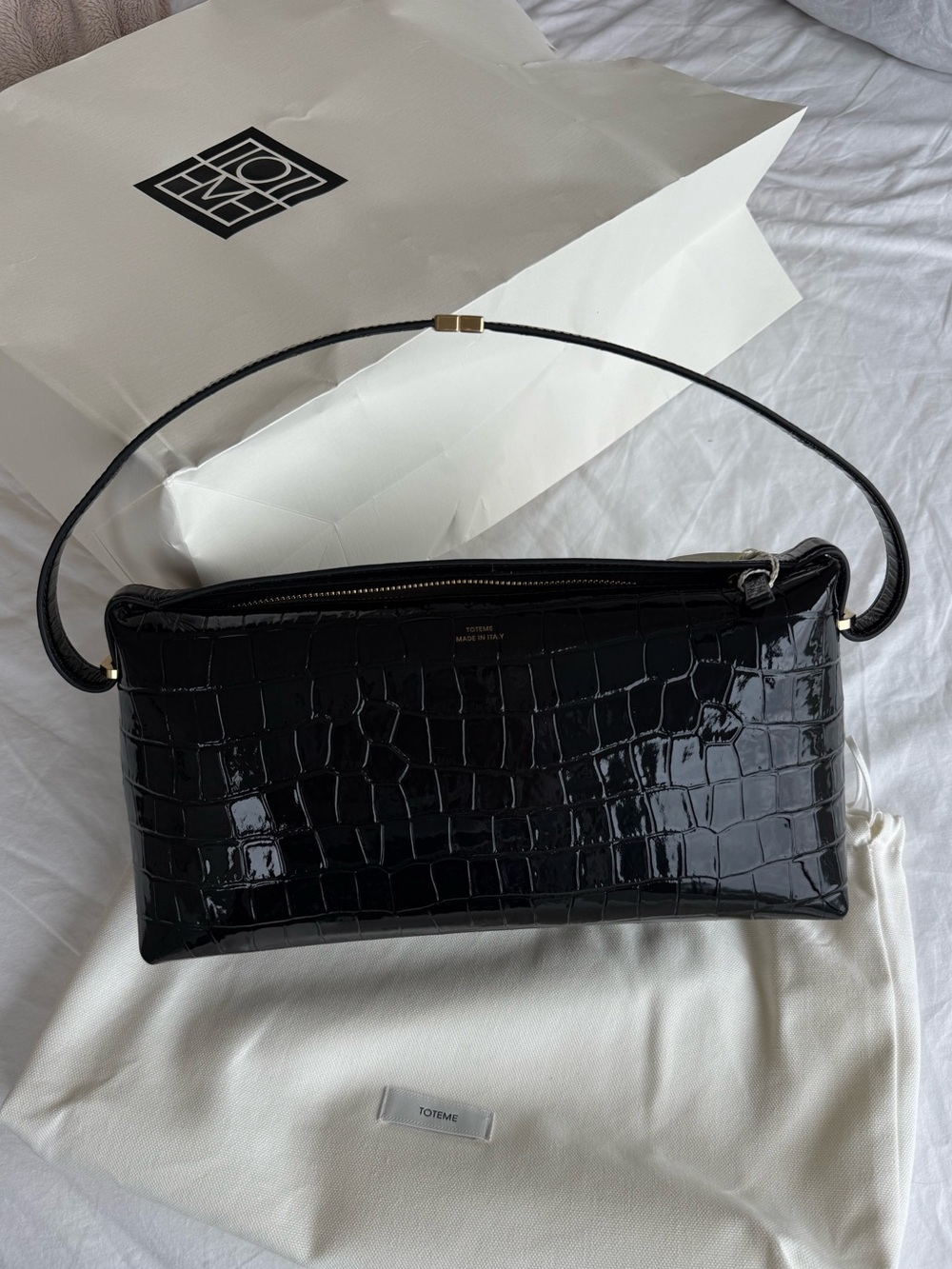 New Toteme Croco clutch bag